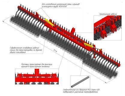 Борона мотыга ротационная БМР-9 (фото 4)